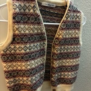 Men's Patterned Knit Cardigan Vest